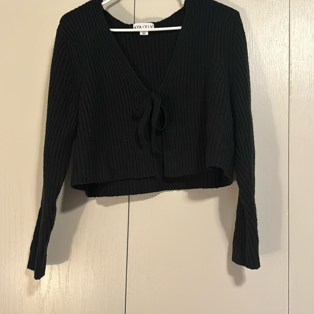 ava and viv tie front sweater